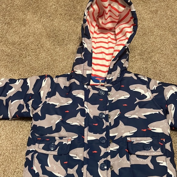 Baby boden Beacon Blue sharks coat - Picture 2 of 2